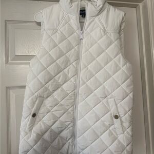 White Quilted Women's Vest